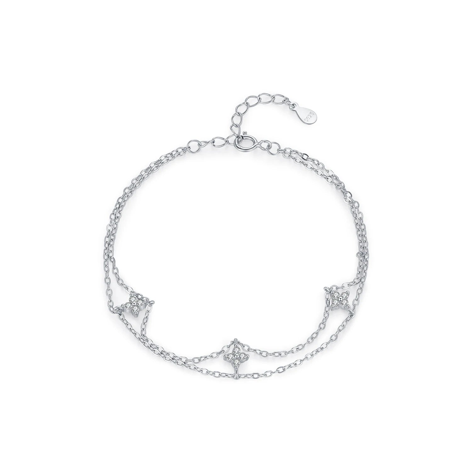 Double-layer Four Leaf Clover Bracelet