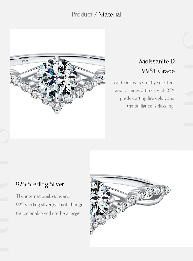 Crown Moissanite Ring