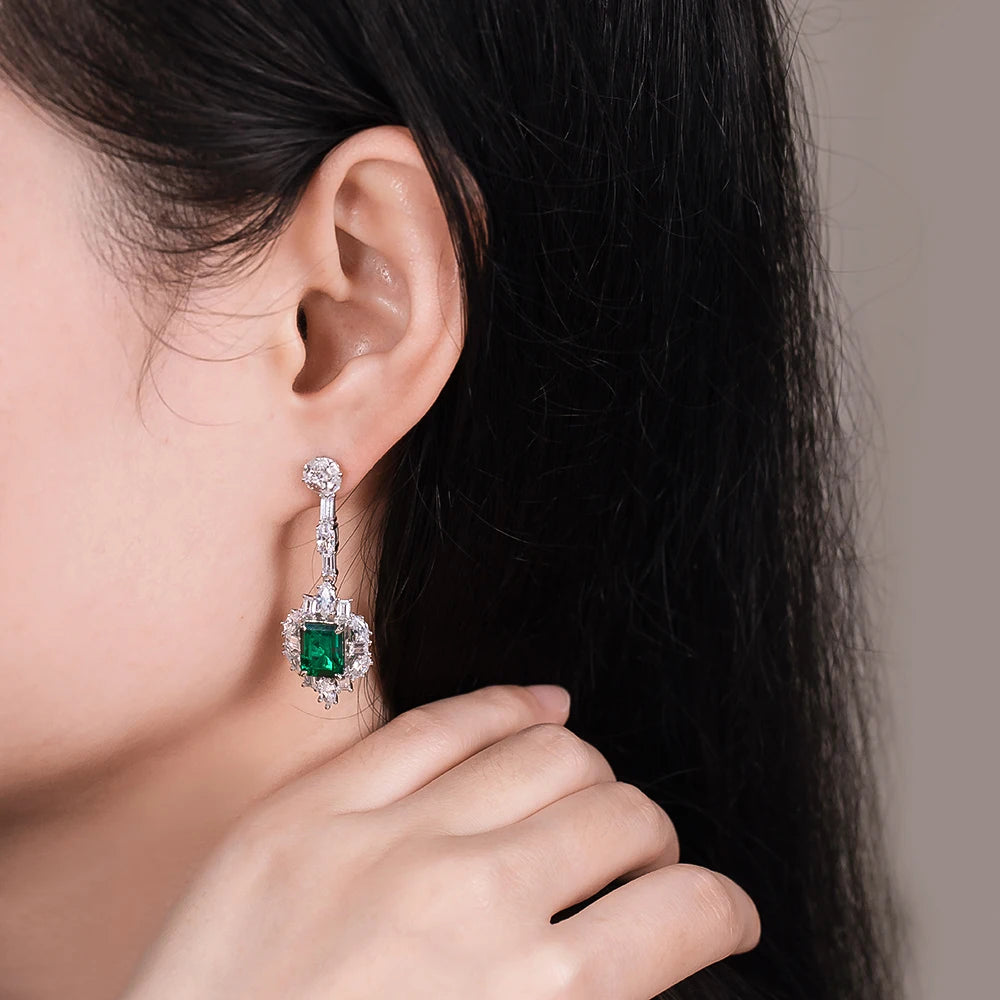 7 Carat Emerald Earring
