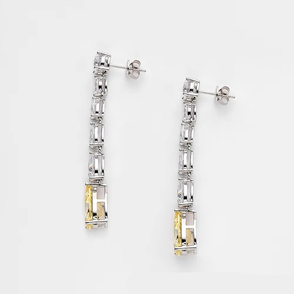 Yellow Water Drop Earrings