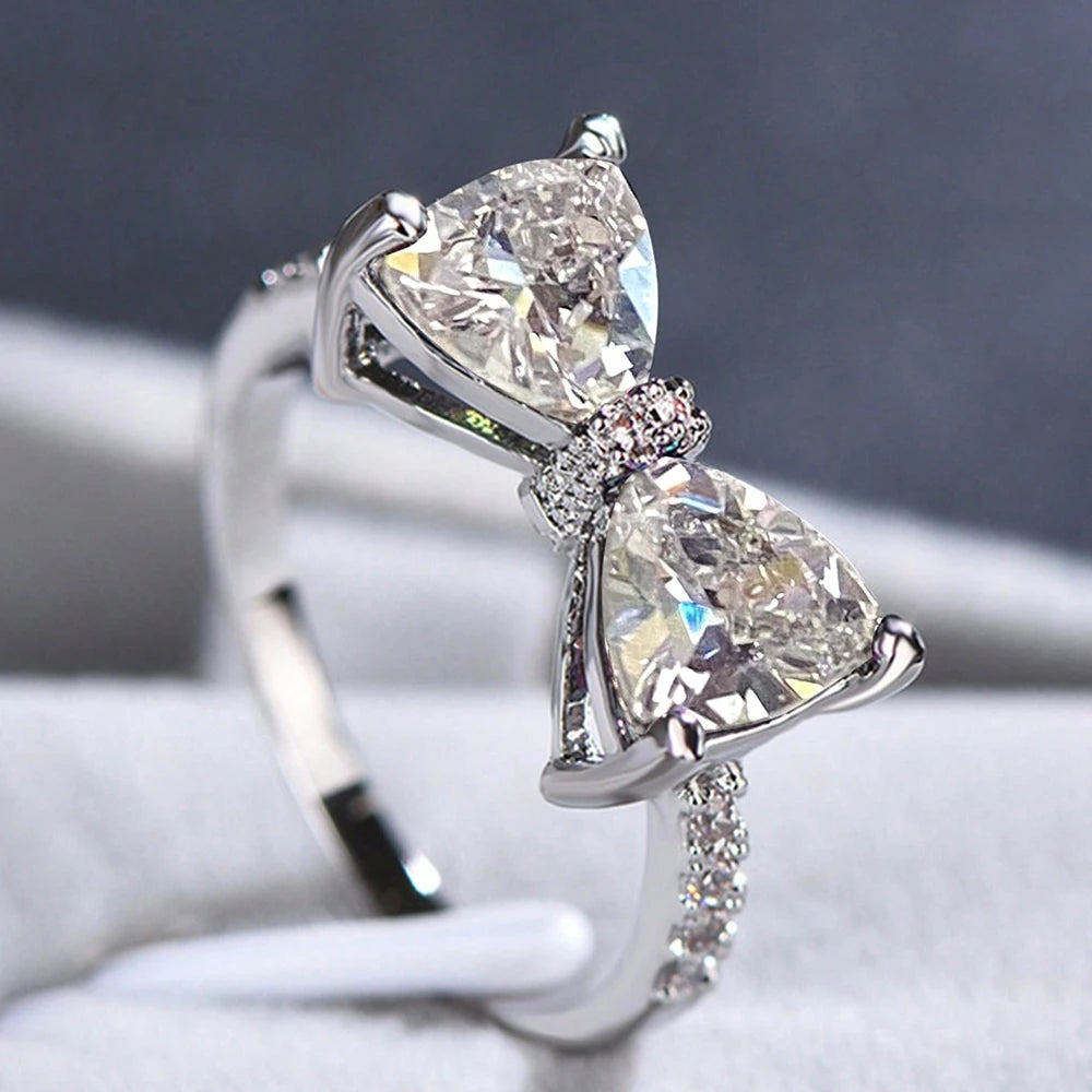 Trillion Cut Moissanite Ring