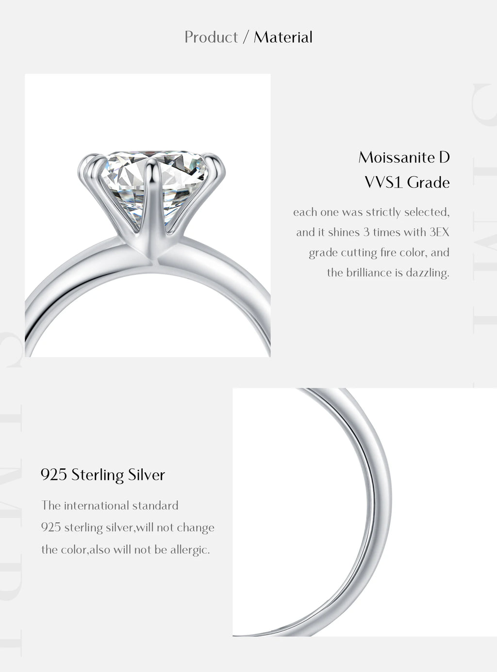 Clarity Moissanite Ring