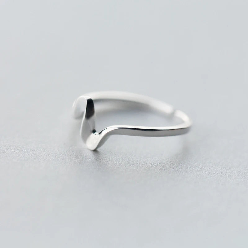 Wavy Line Open Ring