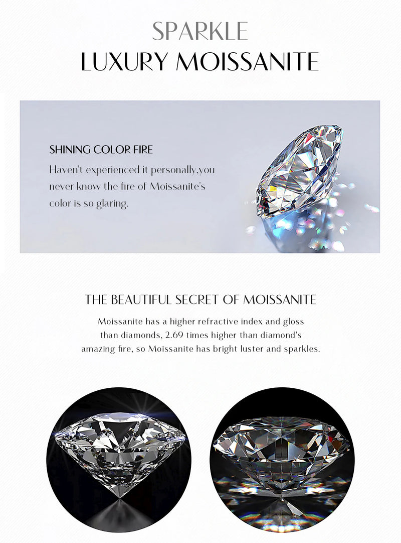 Round Moissanite Rings