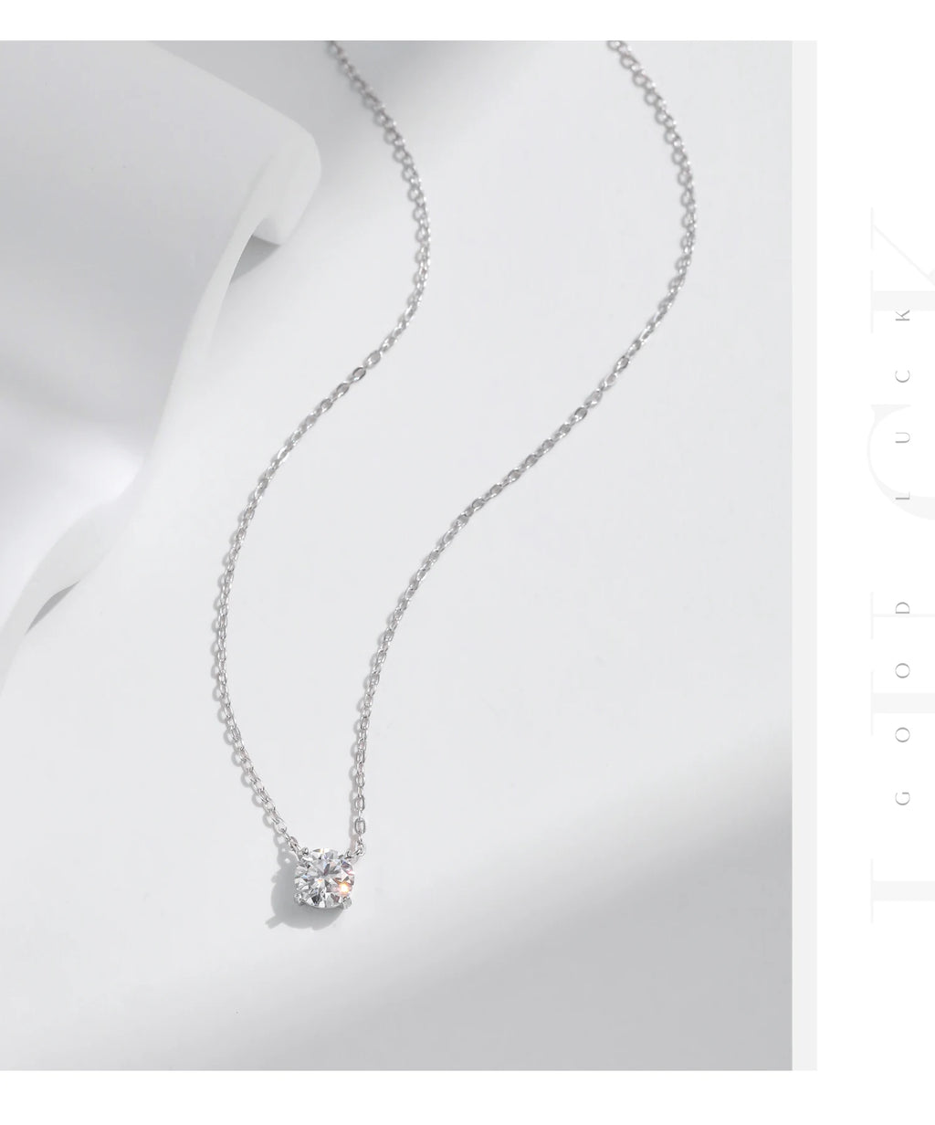 Colar moissanite Color 0.8CT Lab Diamond