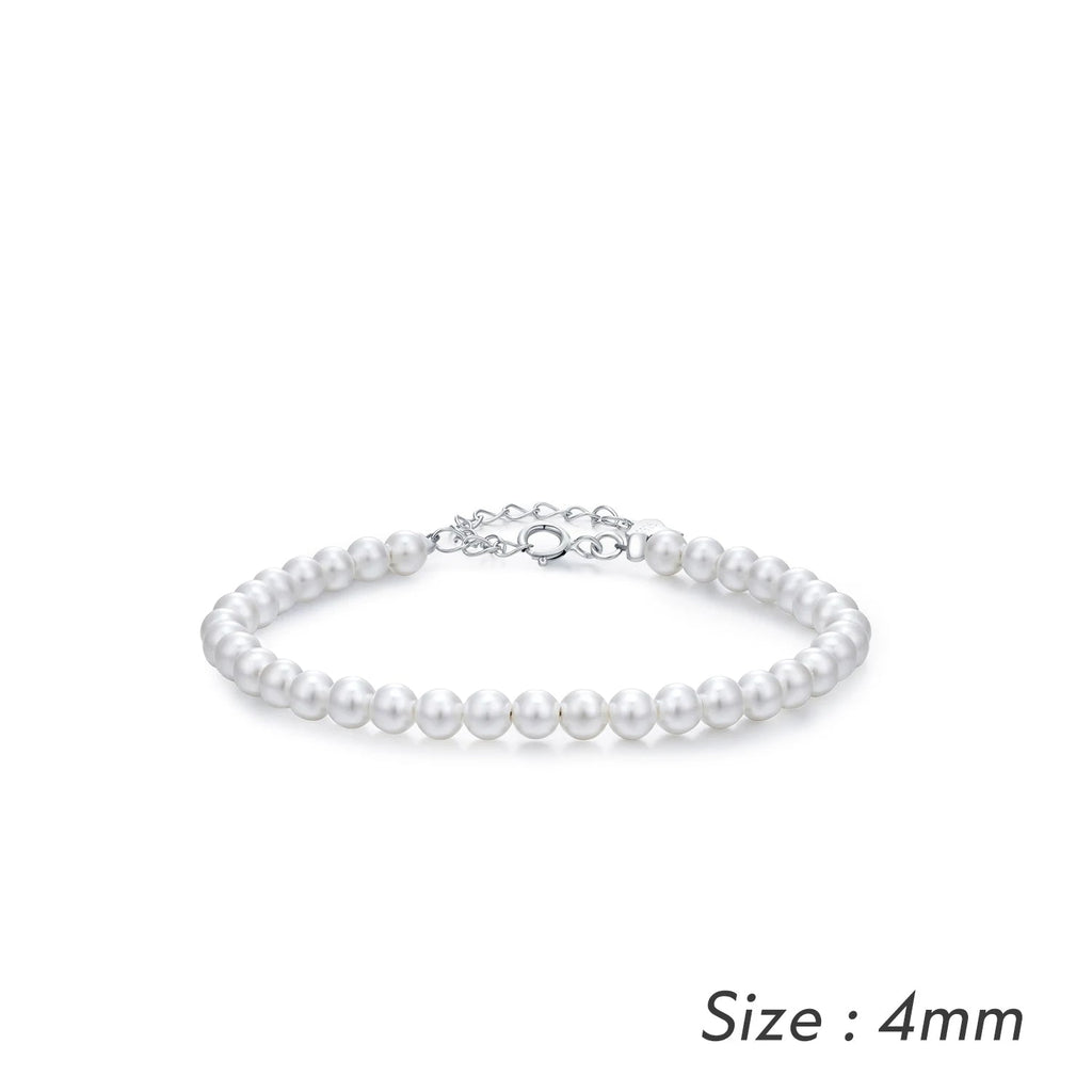 Delicate 3MM 4MM 5MM Stackable Shell Pearl Bracelet