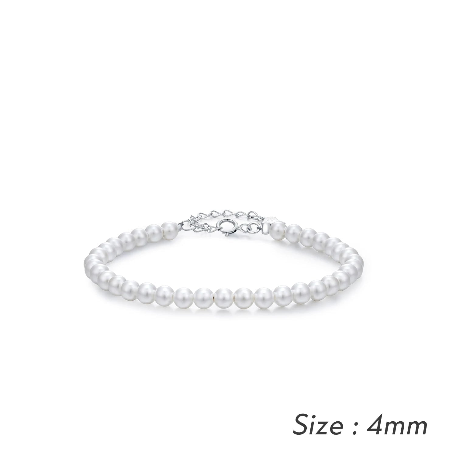 Delicate 3MM 4MM 5MM Stackable Shell Pearl Bracelet