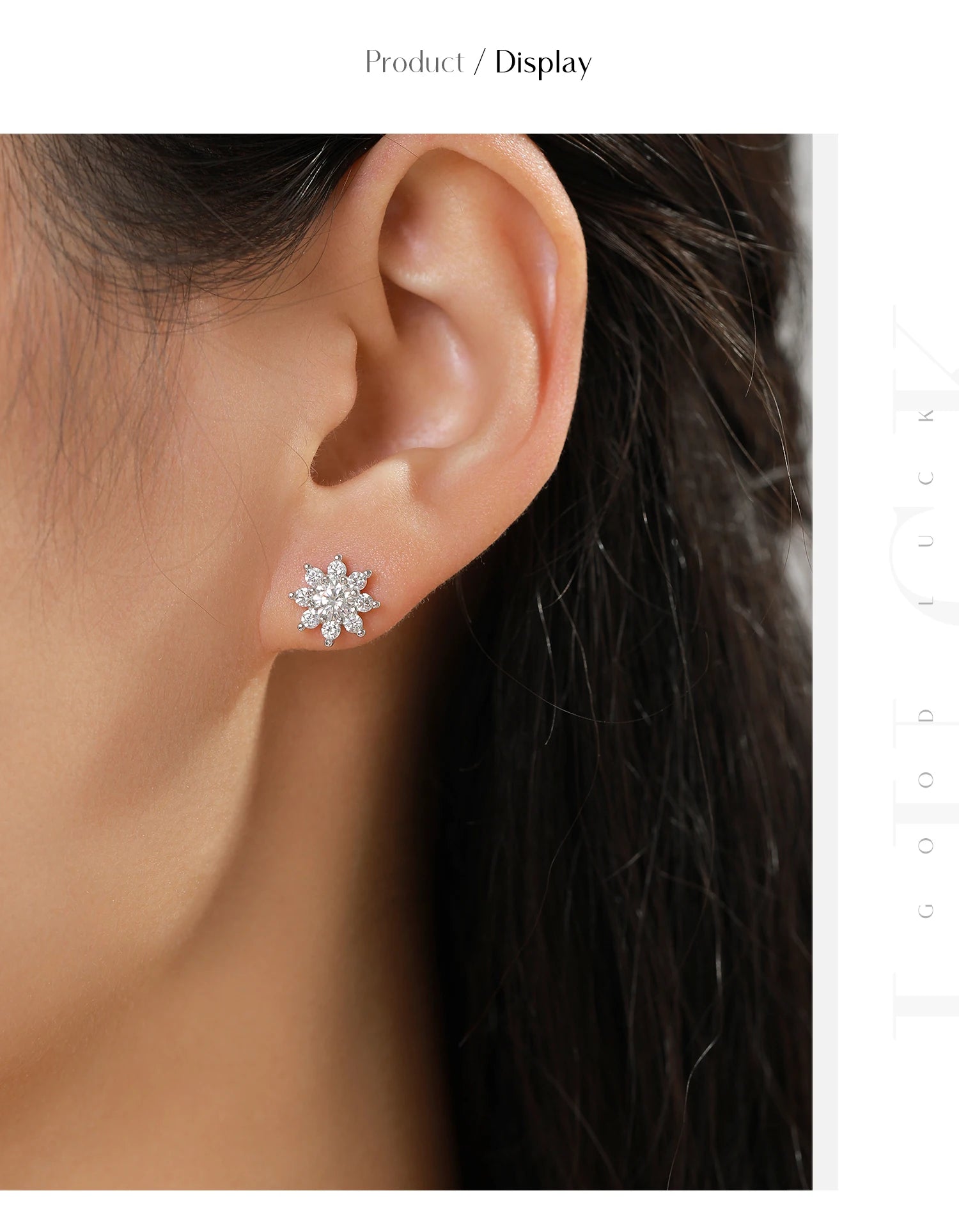 VVS1 D Color Moissanite Stud Earrings