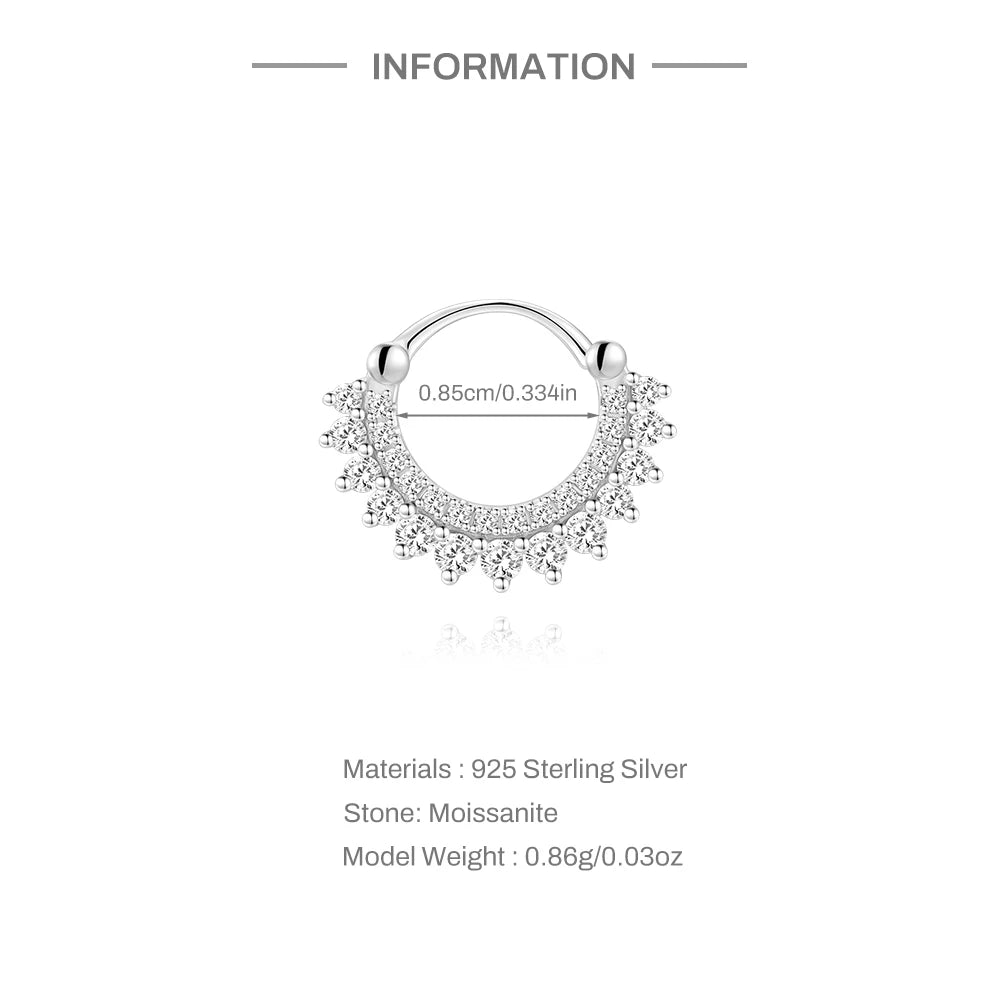 Moissanite Threaded Stud Earring