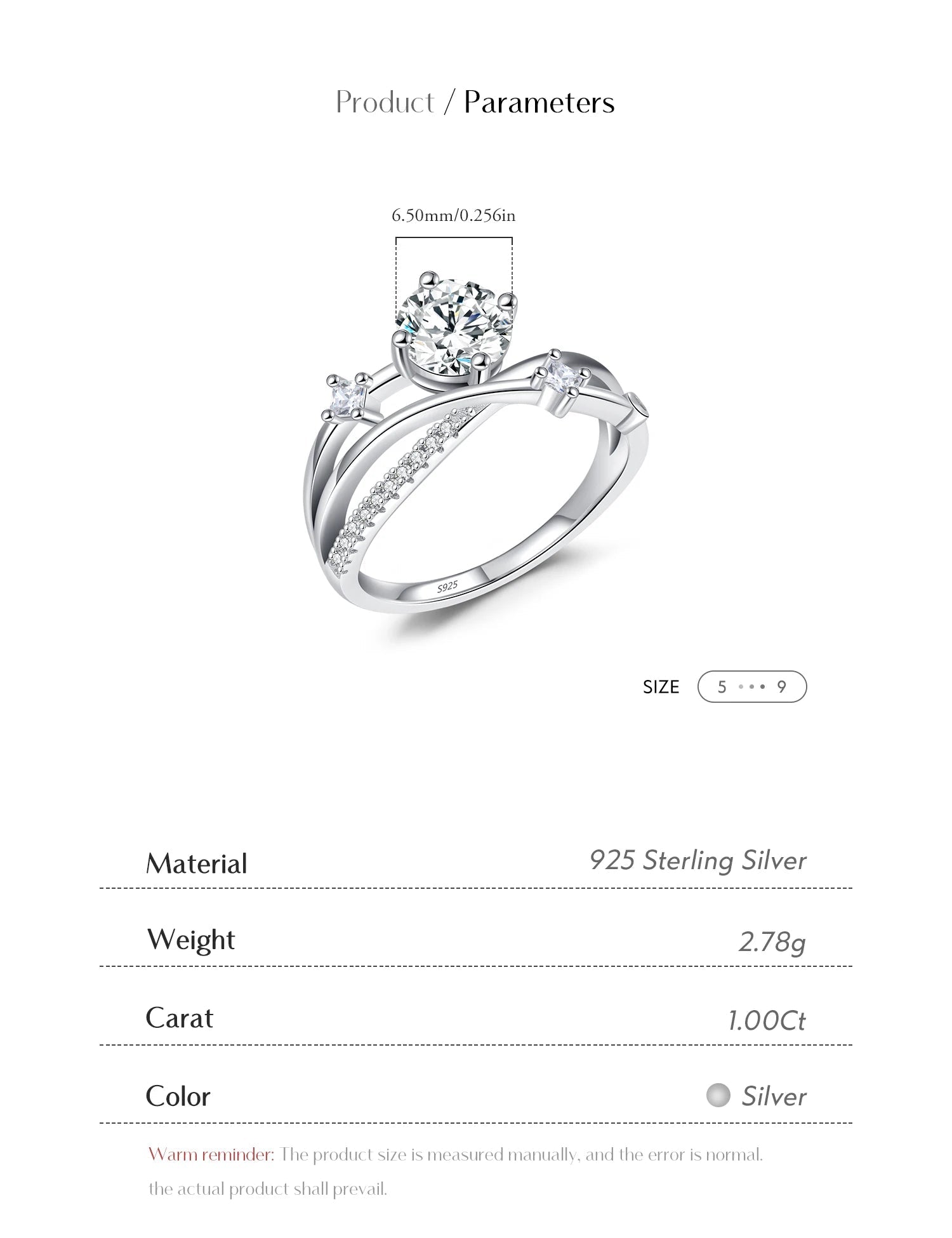 Clarity Moissanite Dazzling Ring