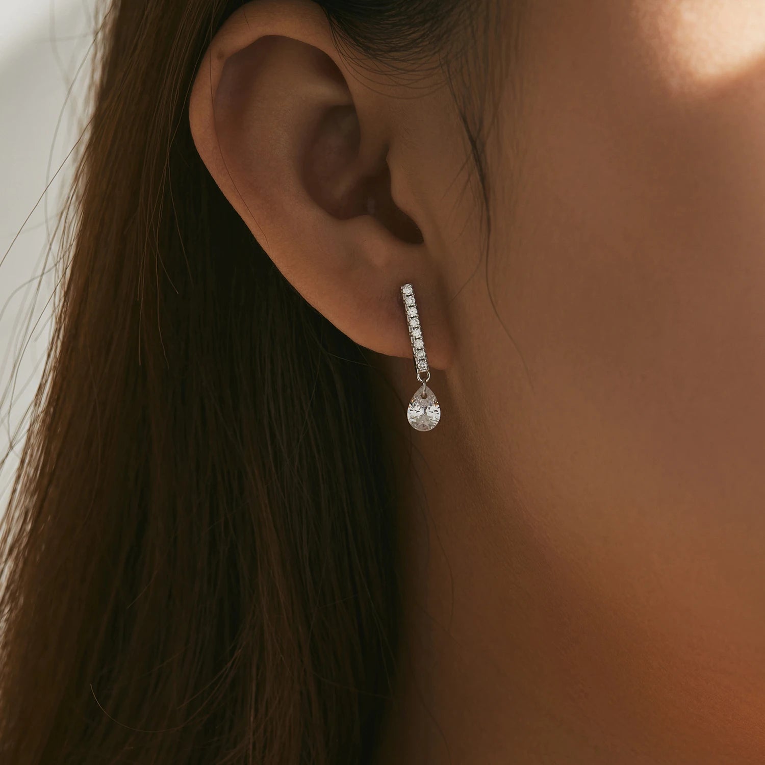 Stunning Water Drop Zircon Stud Earrings