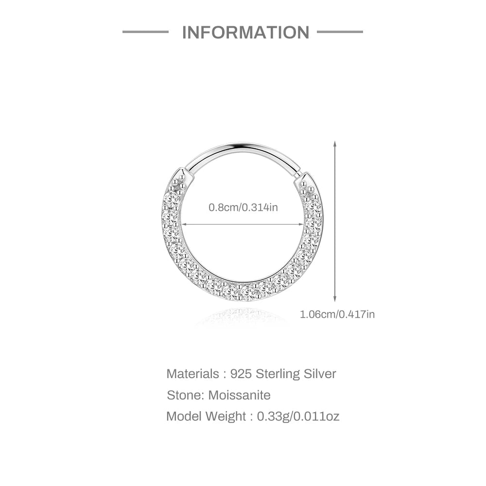 Moissanite Threaded Stud Earring