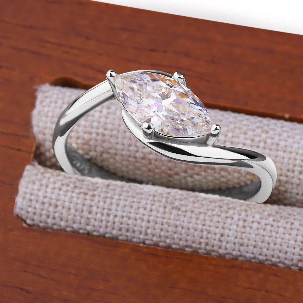 1/2CT Marquise Moissanite Ring