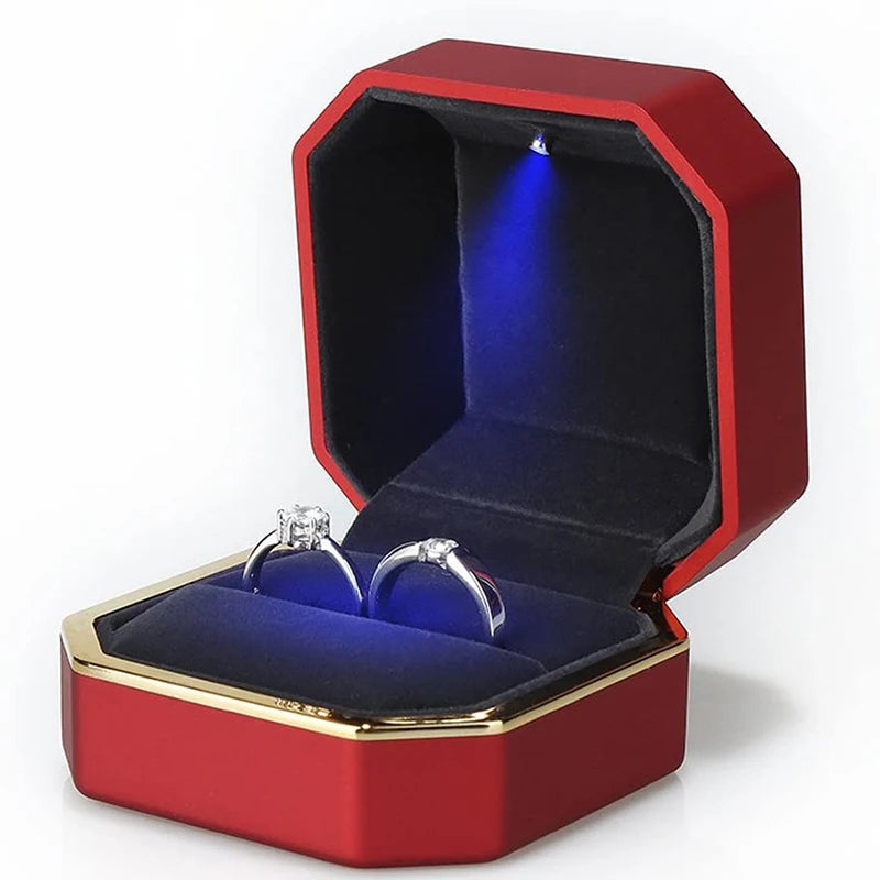 1 Pcs LED Jewelry Ring Box