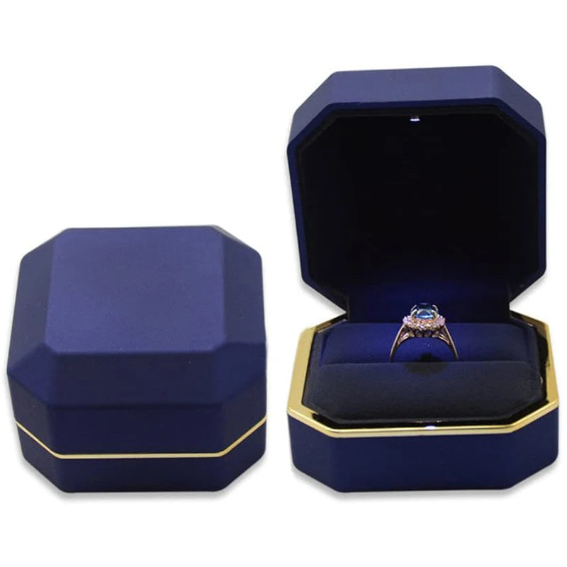 1 Pcs LED Jewelry Ring Box