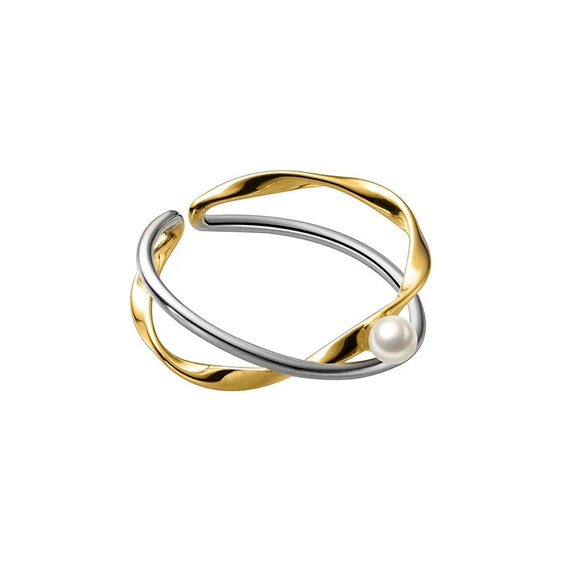 X Shape Ring Open Size 6-9 Adjustable Gold Rings