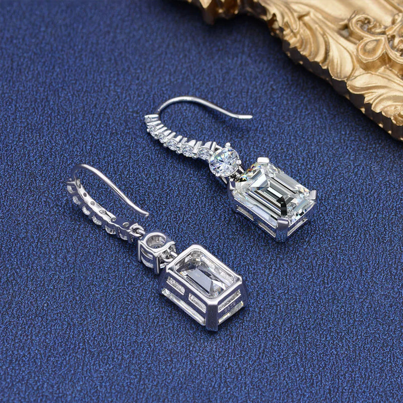 White Gold Drop Earrings