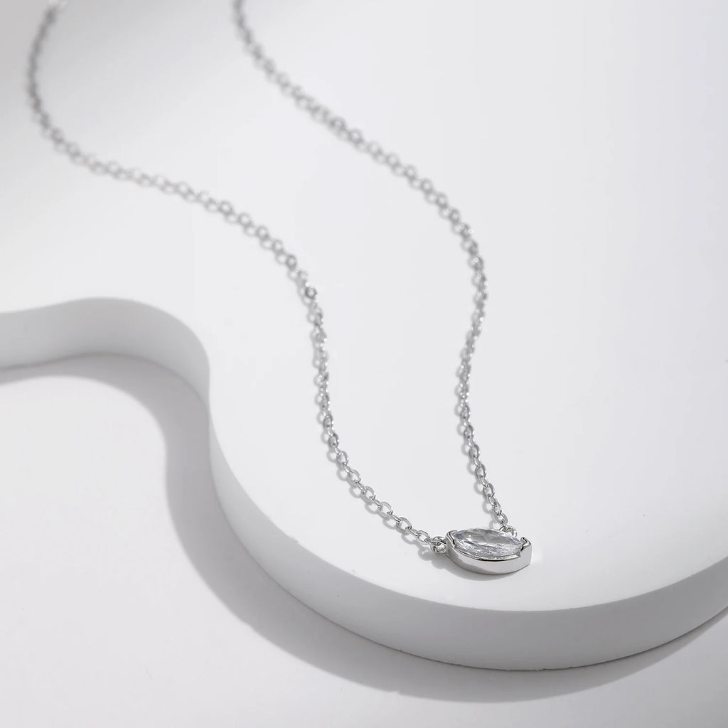 Silver Oblique Necklace