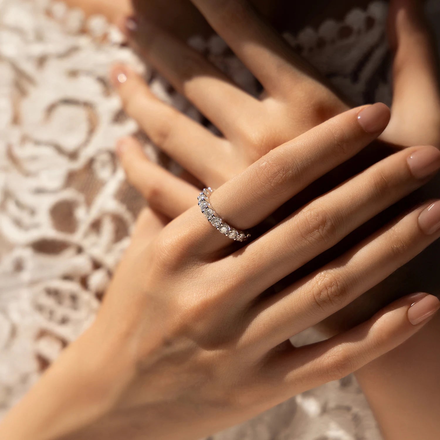 Moissanite Eternity Ring
