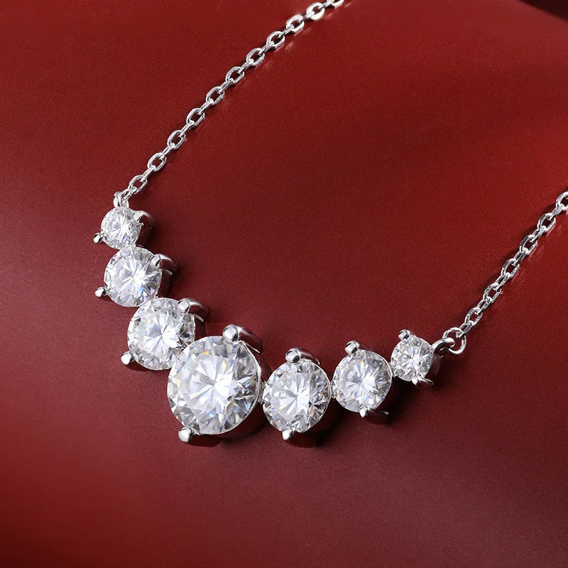 1.7 Carat Moissanite Diamond Pendant Necklace