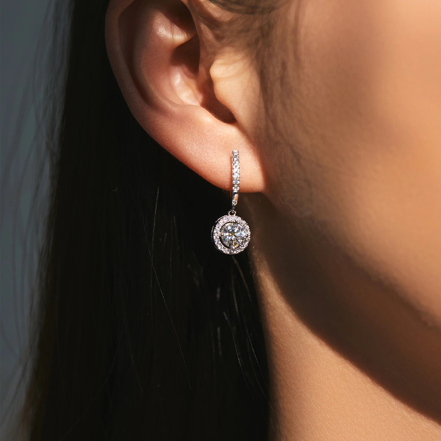 Moissanite Drop Earrings