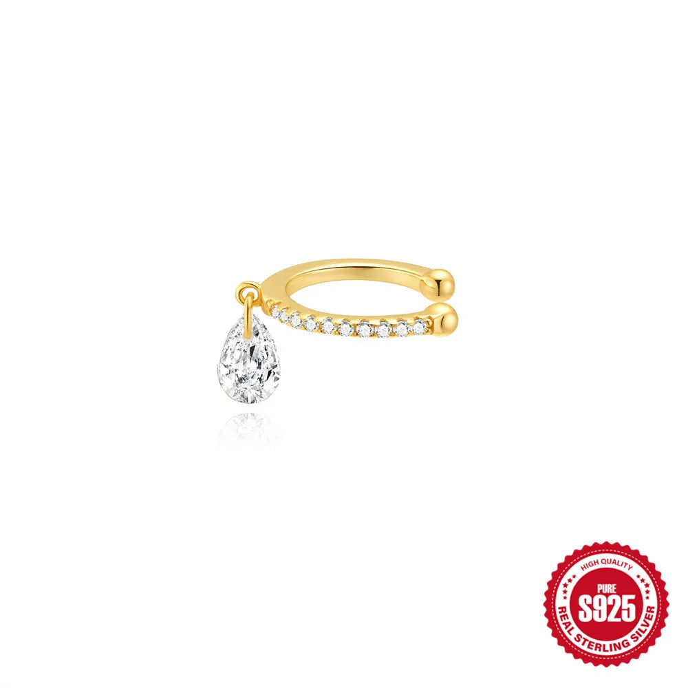 Versatile Water Drop Hoop Earring