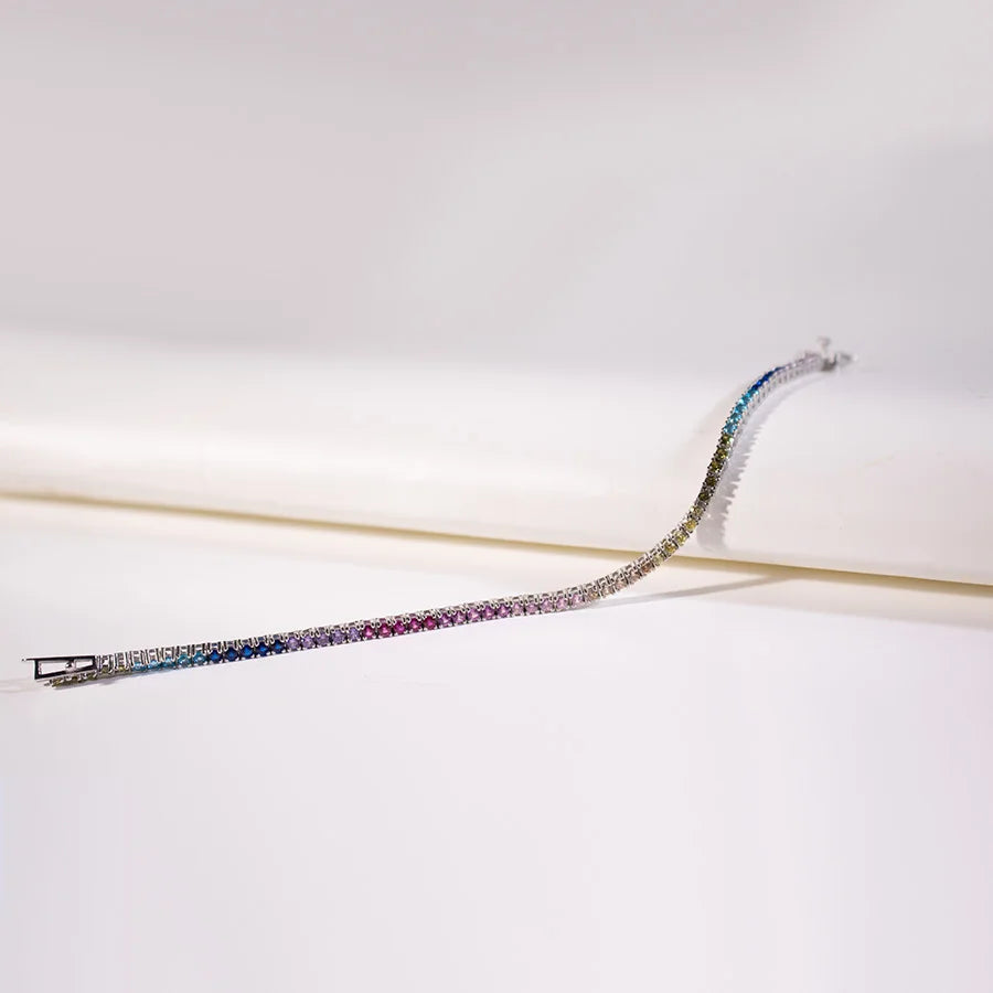 2mm Rainbow Tennis Bracelet