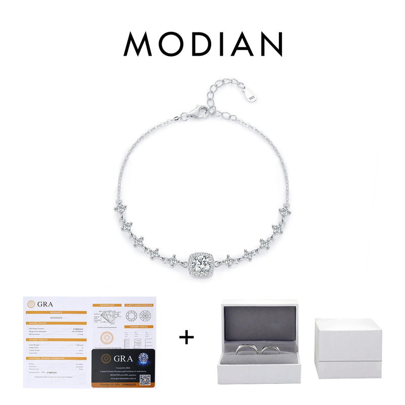 0.8CT D Color Moissanite Luxury Bracelet