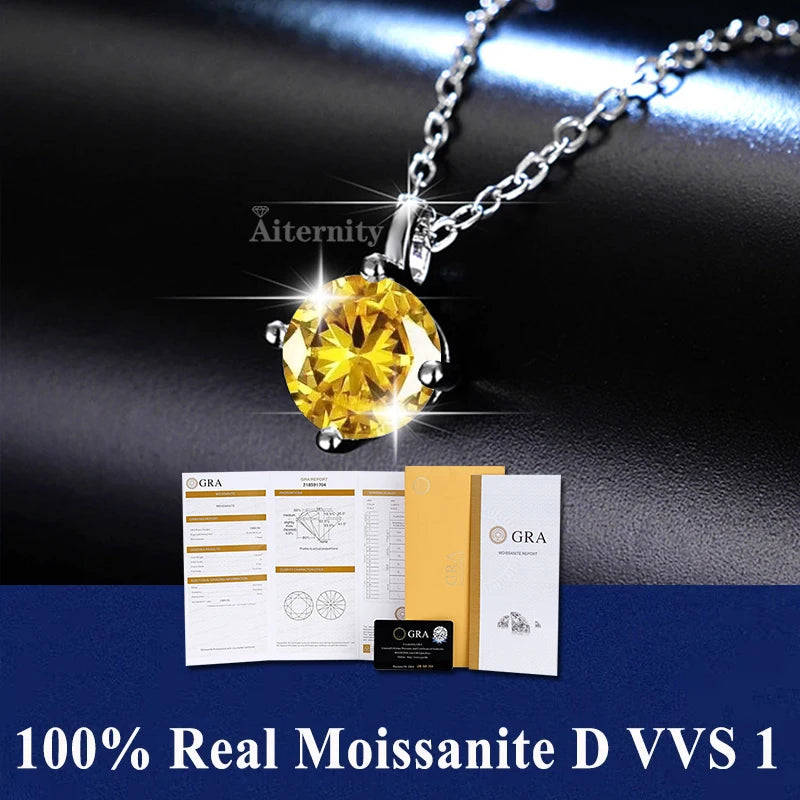 GRA Moissanite Pendant