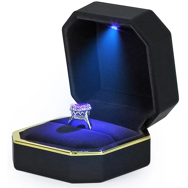 1 Pcs LED Jewelry Ring Box