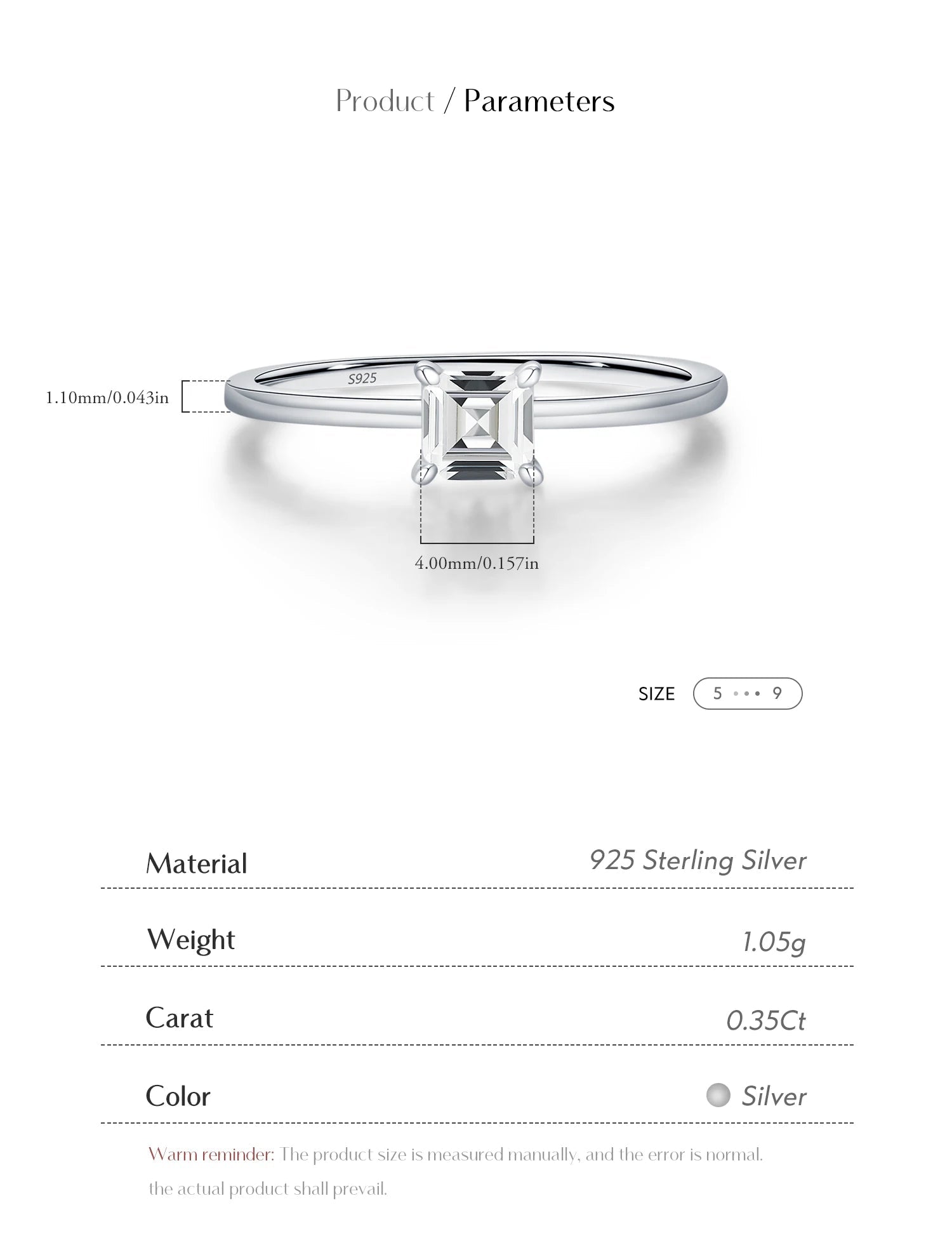 Emerald Cut Moissanite Ring