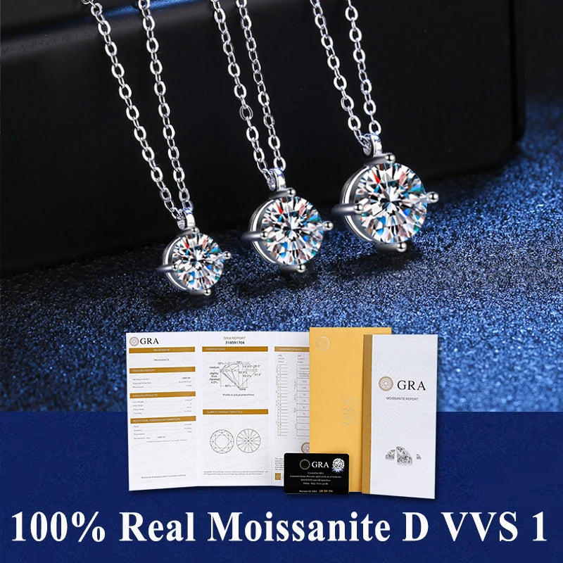 GRA Moissanite Pendant