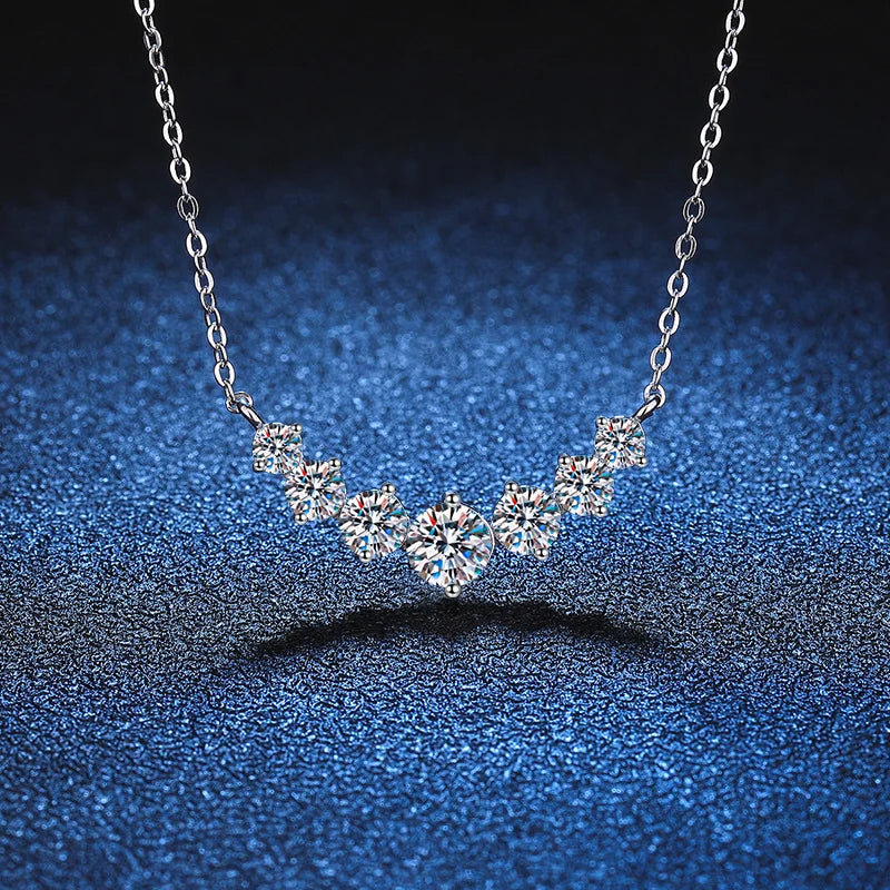 1.7 Carat Moissanite Diamond Pendant Necklace