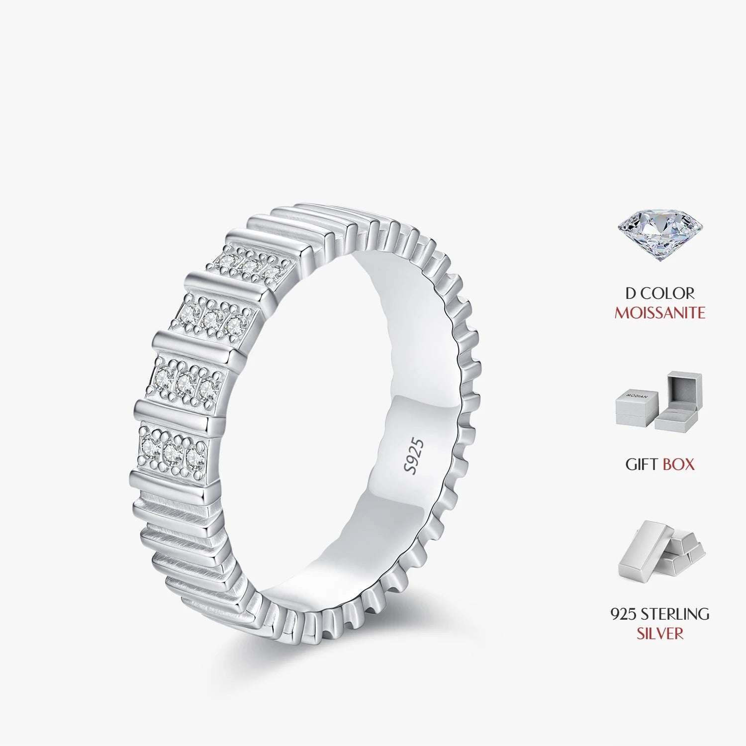 Moissanite Eternity  Ring