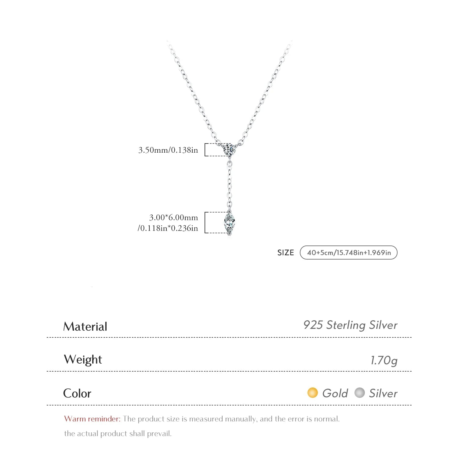 Pendentif rond et rhombique en forme de Y 