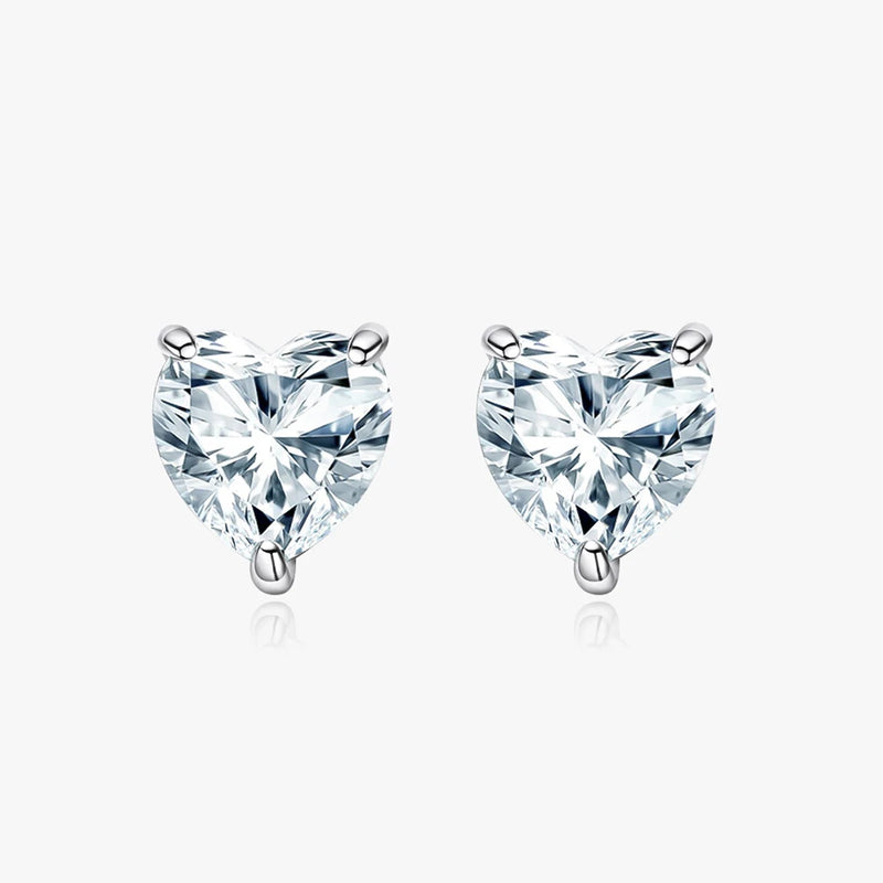 Heart Moissanite Earrings