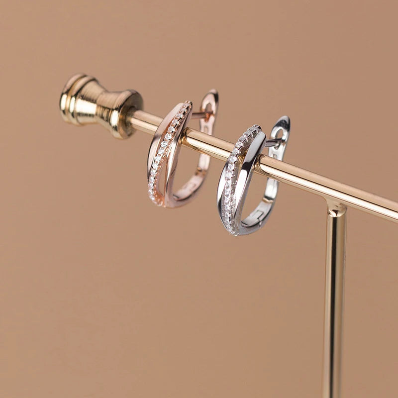 Geometric Twist Hoop Earrings