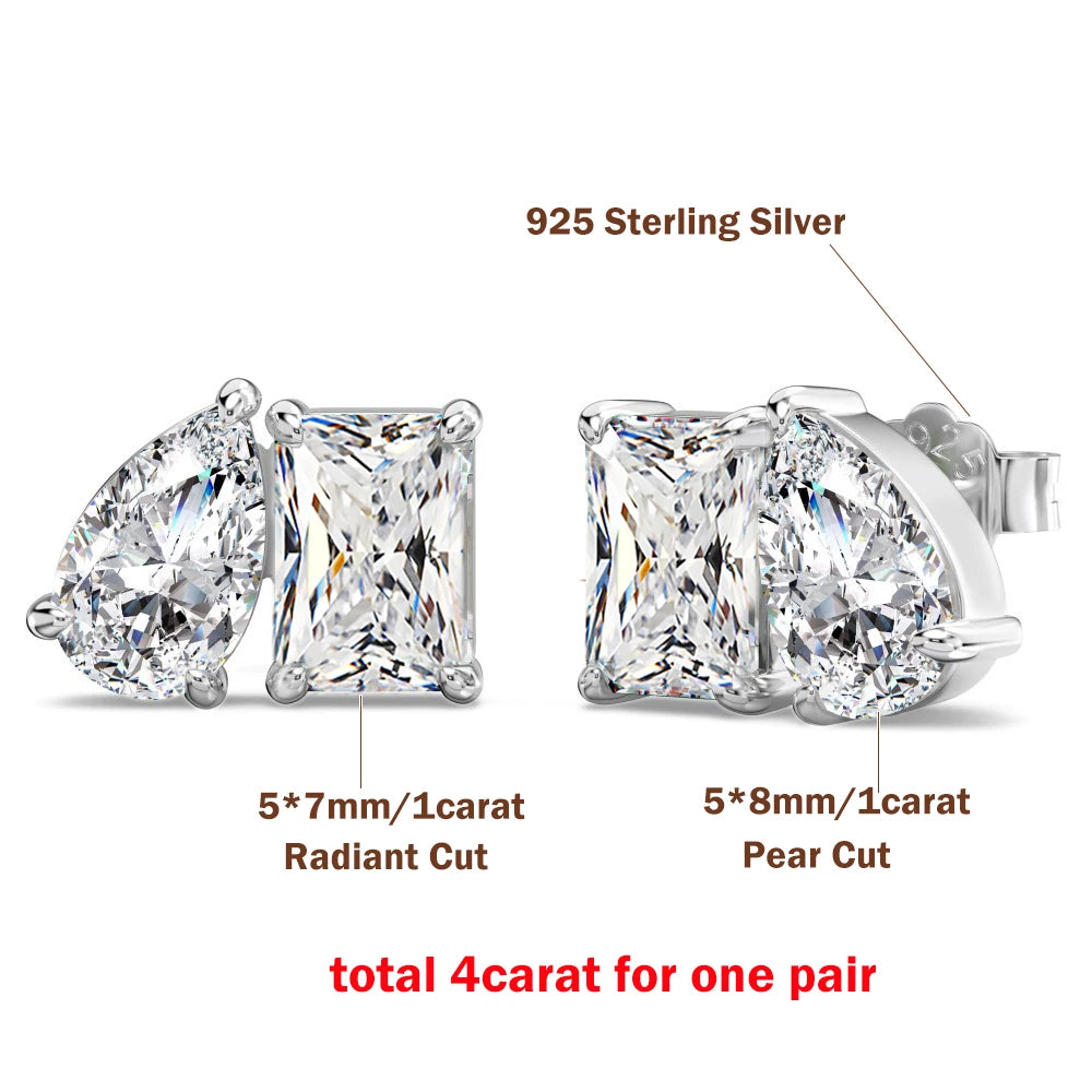 Pear Cut Moissanite Earrings