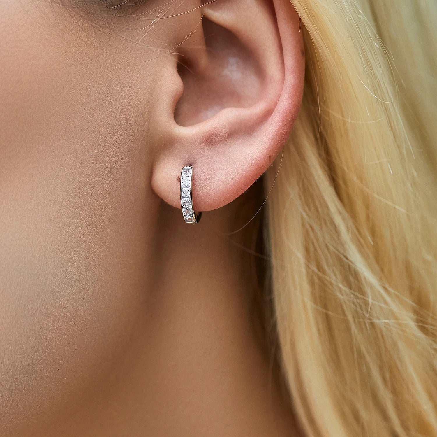 Square Clear Earings
