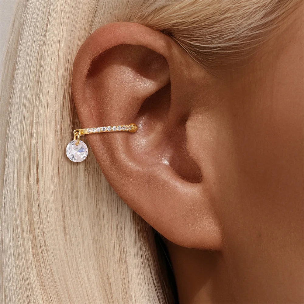 Versatile Water Drop Hoop Earring