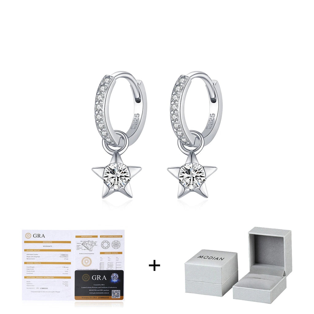 Round Moissanite Ear Buckles