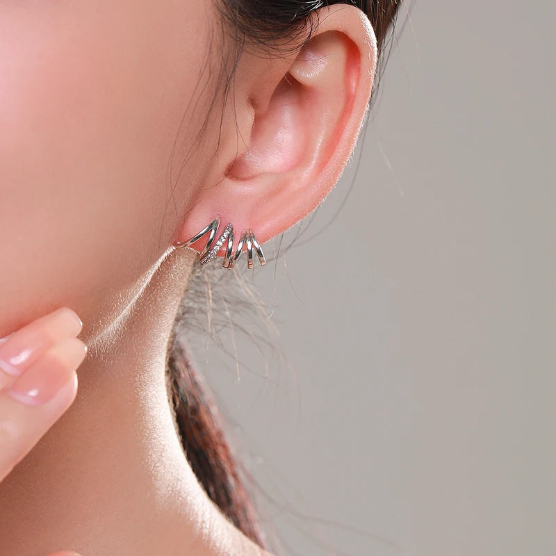 Geometric Line Earrings