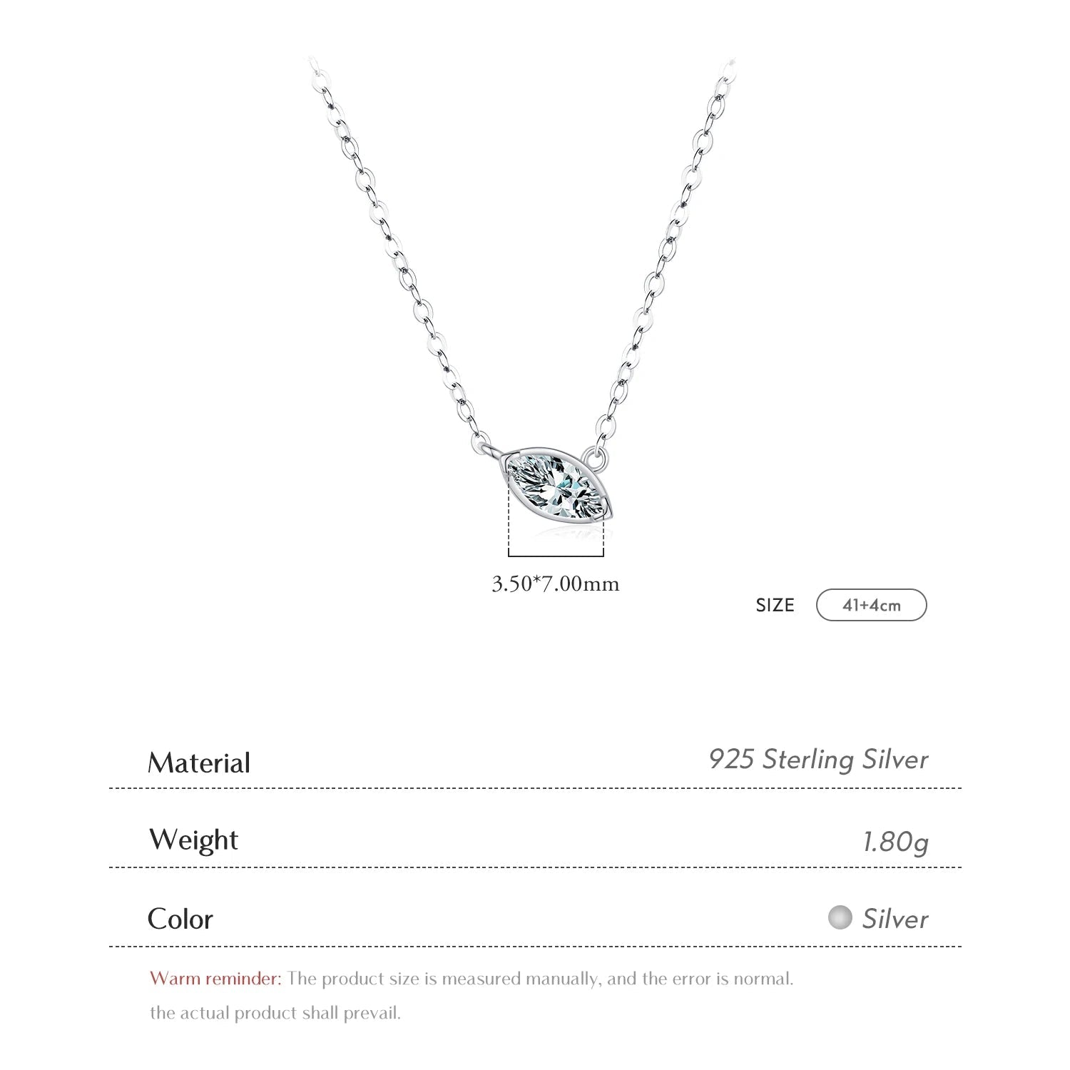 Silver Oblique Necklace