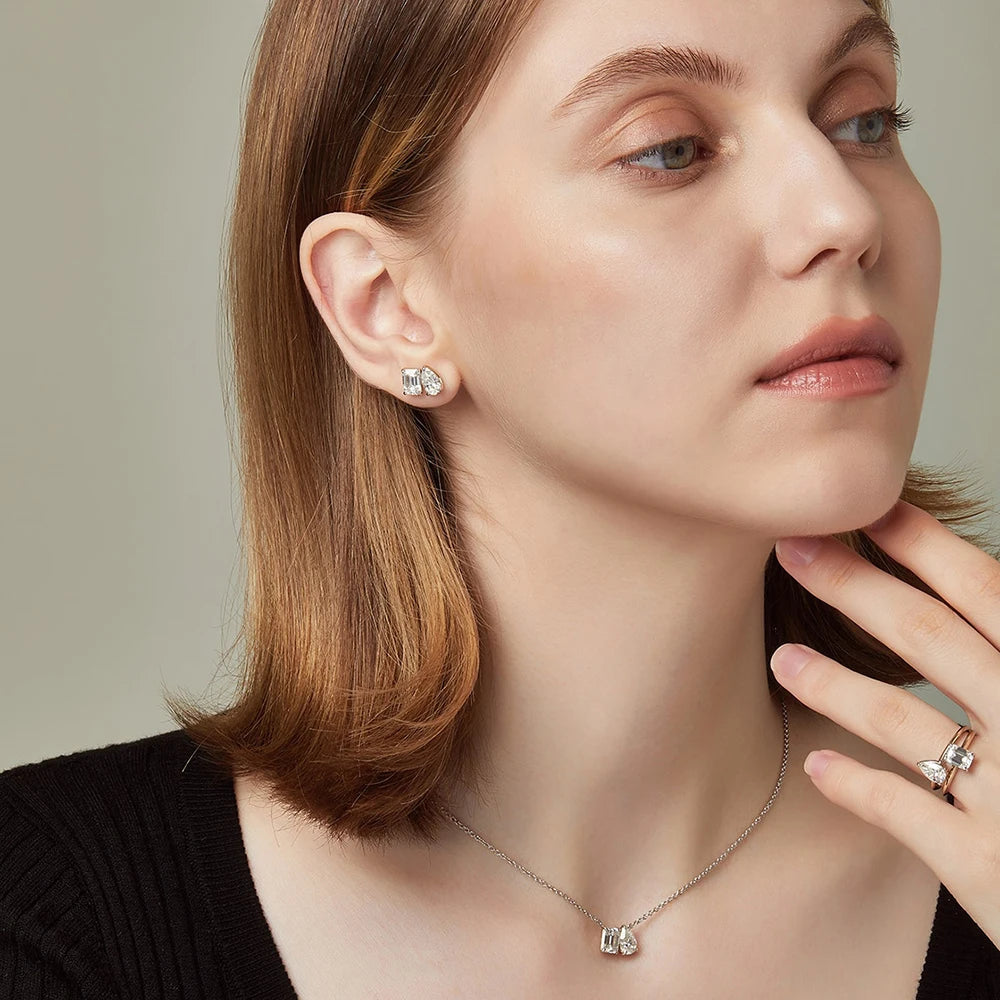 Pear Cut Moissanite Earrings