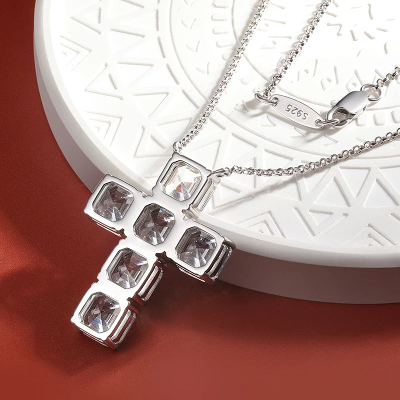 Moissanite Cross Necklace