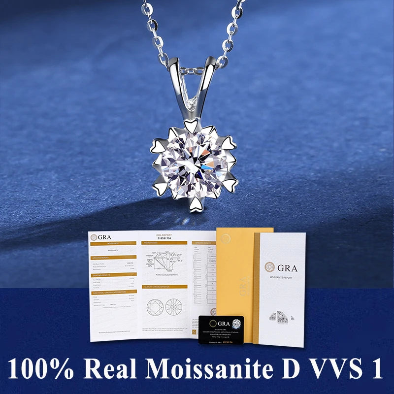 Pendentif GRA en moissanite