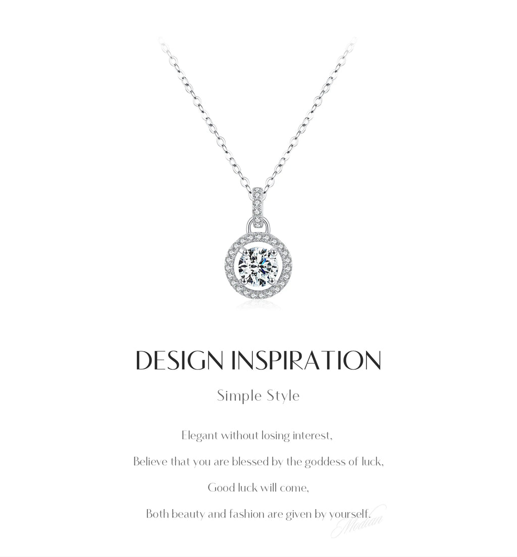 1 Carat Moissanite Pendant