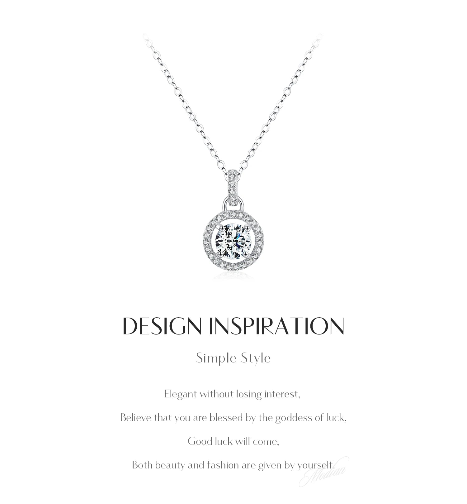 1 Carat Moissanite Pendant