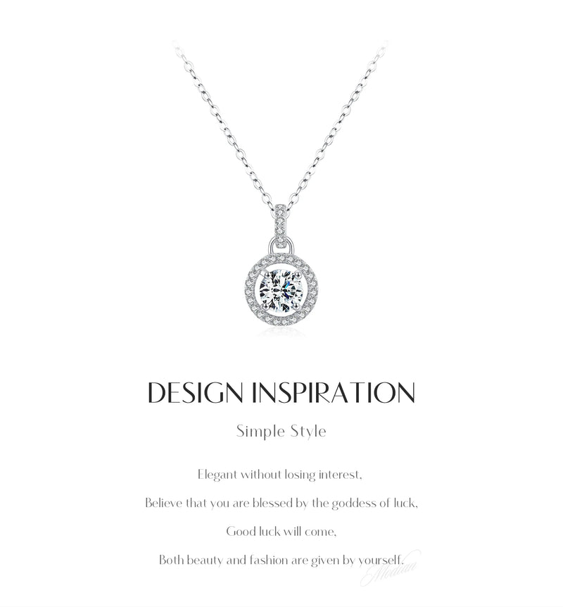 1 Carat Moissanite Pendant