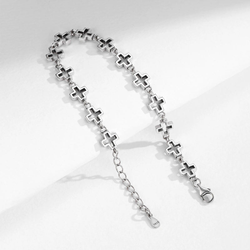 Vintage Delicate Hallow Out Retro Cross Chain